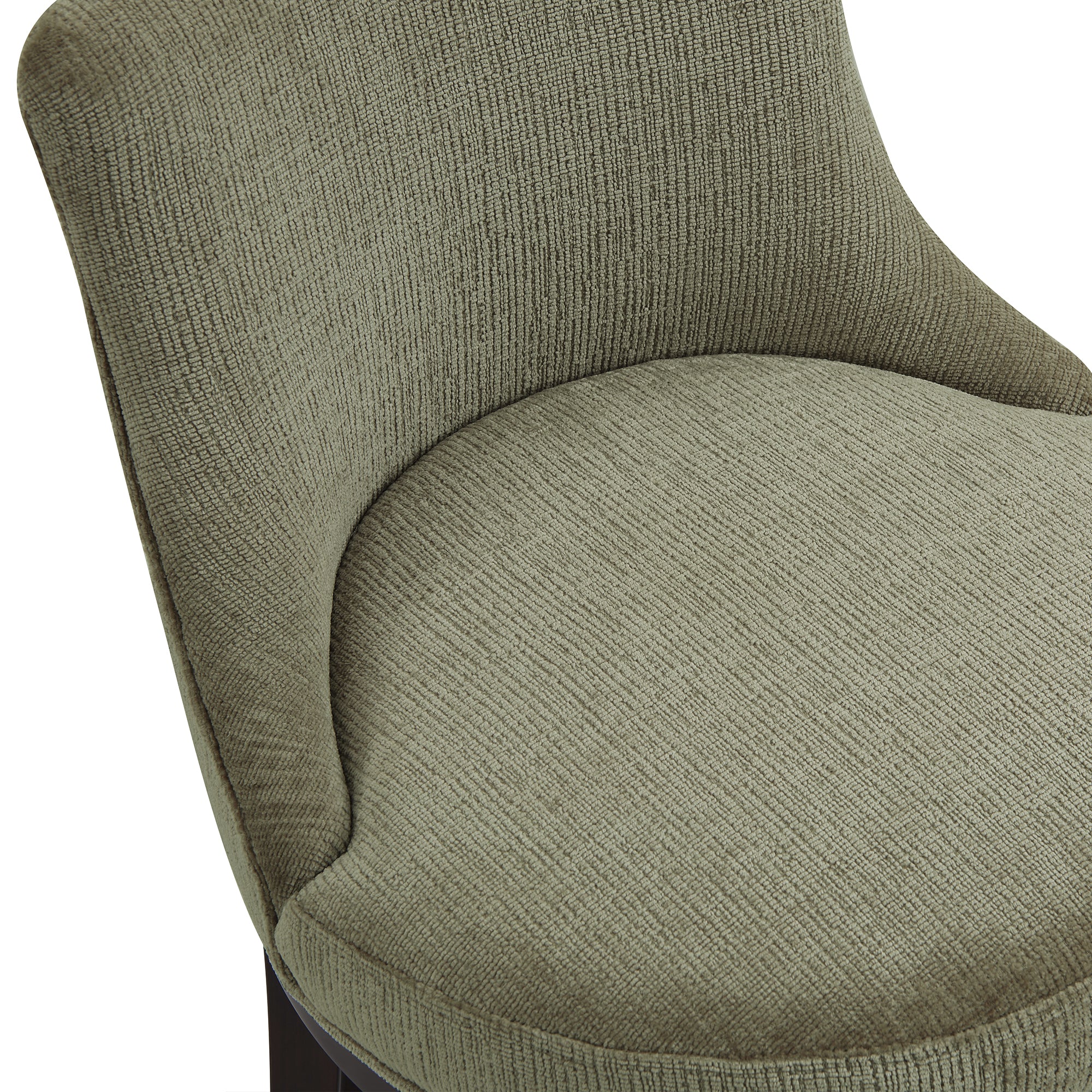 Lucia Wood Upholstered Chenille Barstool in Leaf