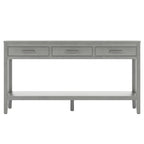 U_STYLE 59.1'' Farmhouse Entryway Table with 3 Drawers