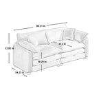 Modern Fabric Living Room Sofa 2 Seater