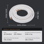 VEVOR 25FT Mini Split Line Set, 1/4" & 3/8" O.D