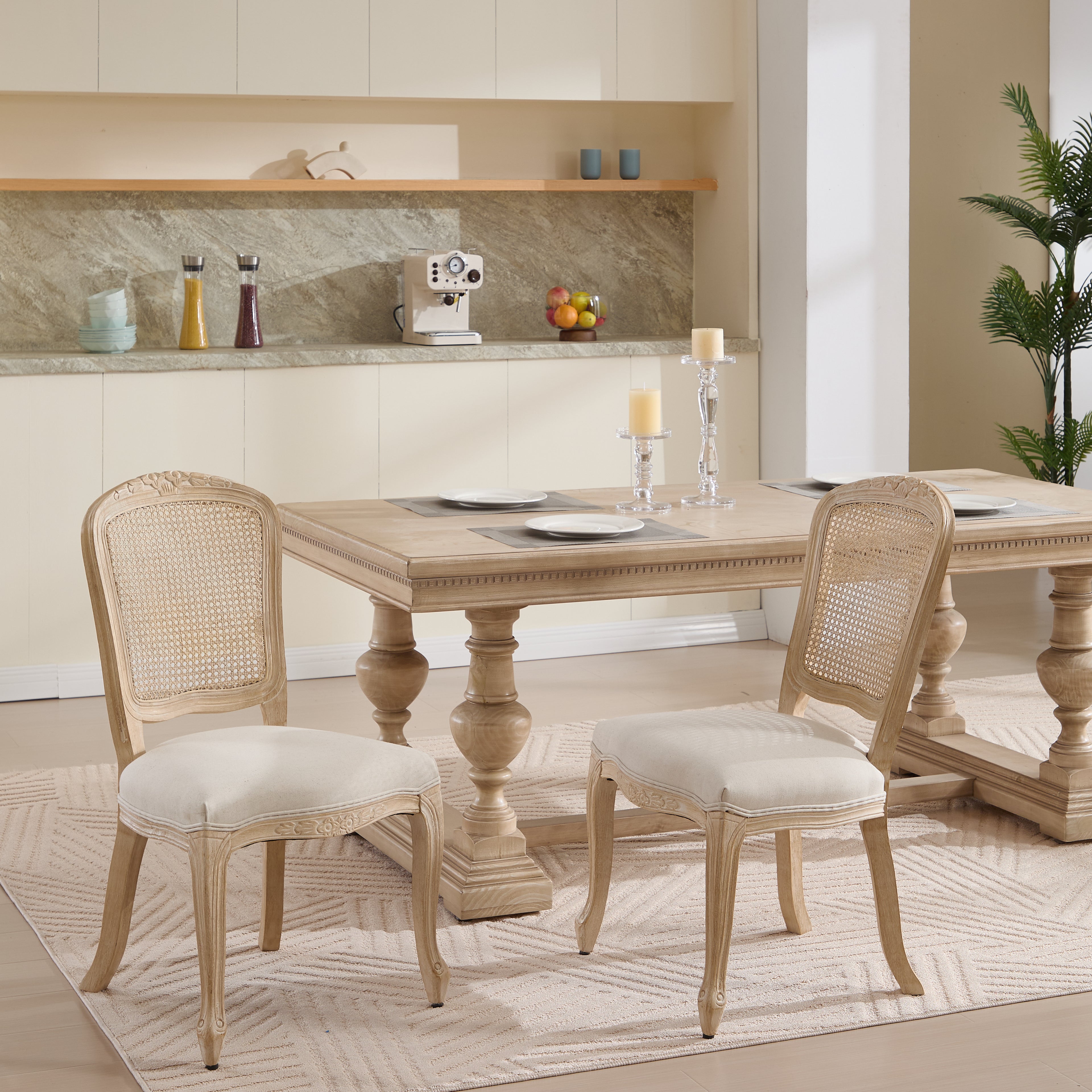 French Country Dining Chairs Set of 2