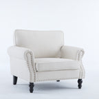 40.16 Inch Nailhead Trim Sofa - Beige