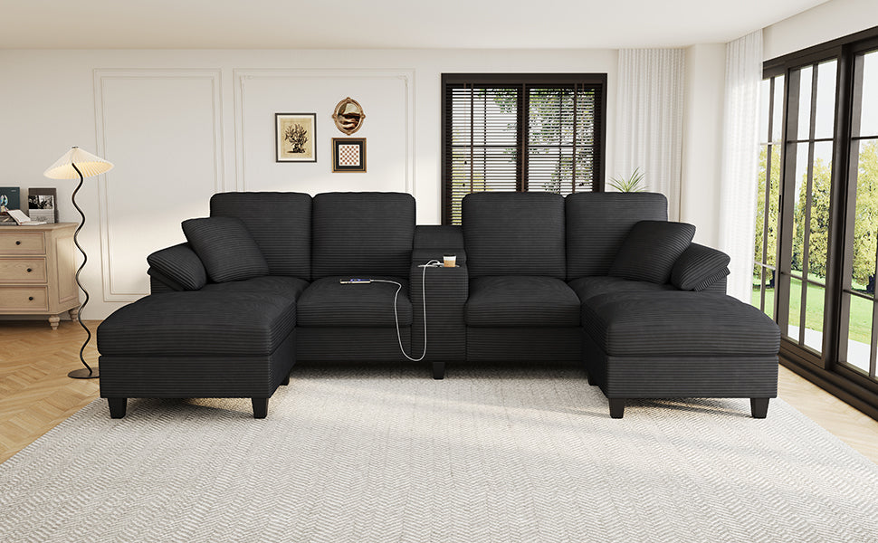 Modern U-shaped Sectional Sofa