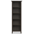 Amherst 24 Inch Solid Wood 5 Shelf Bookcase in Hickory