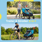 2 In 1 Kids Bike Trailer and Stroller