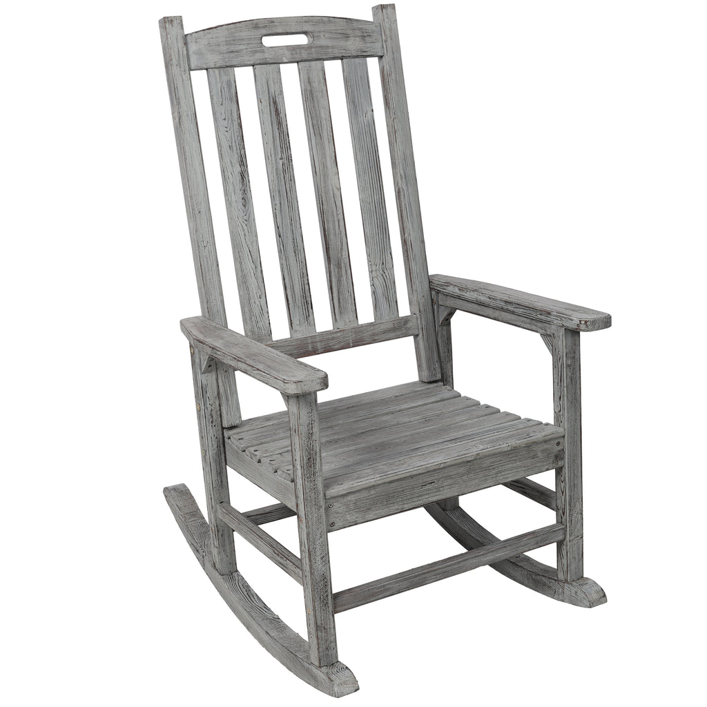 Wooden Oversized Porch Rocker Chair