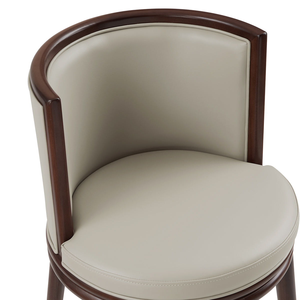 Evalyn Wood Upholstered Barstool in Stone