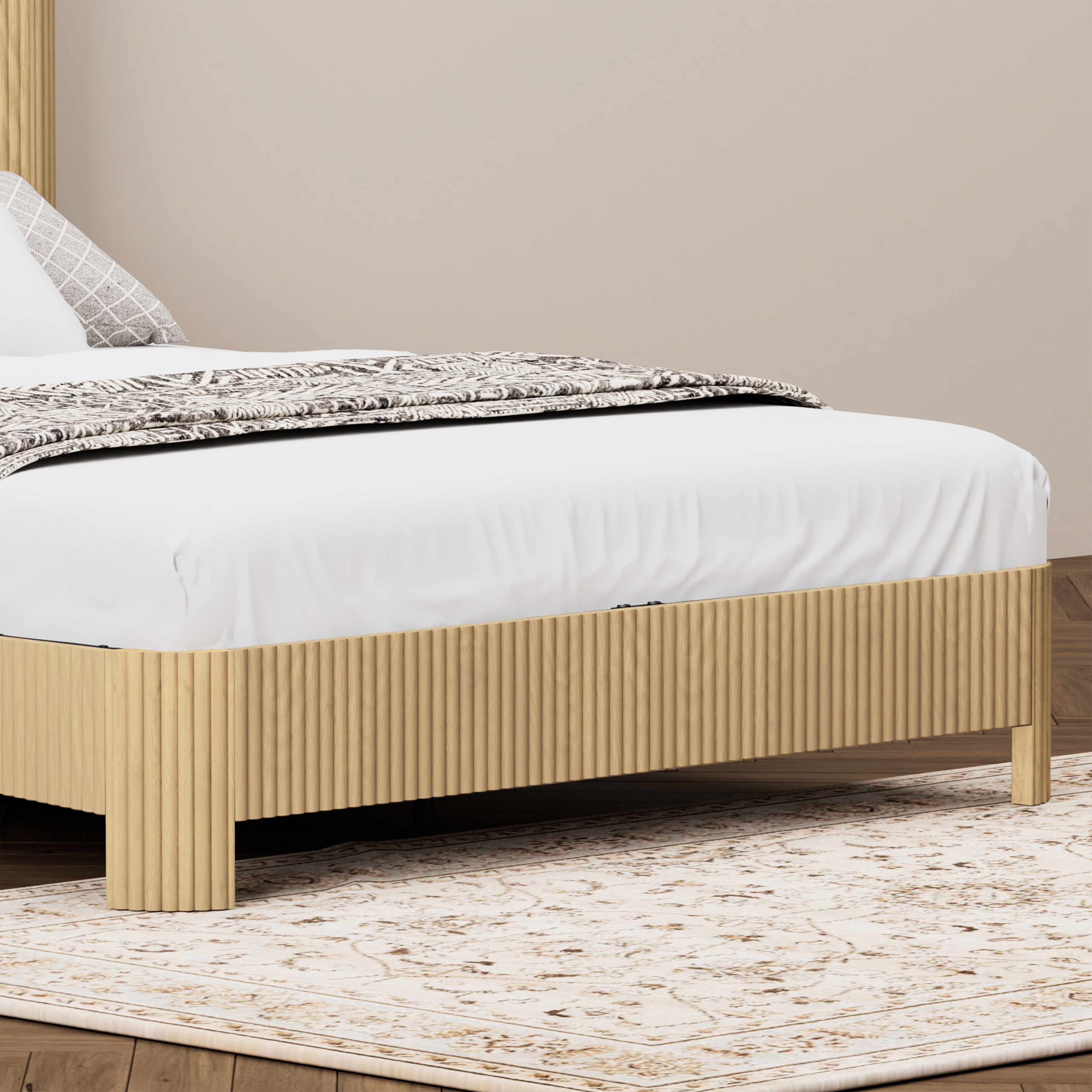 Queen Size Bed Frame With Storage Headboard