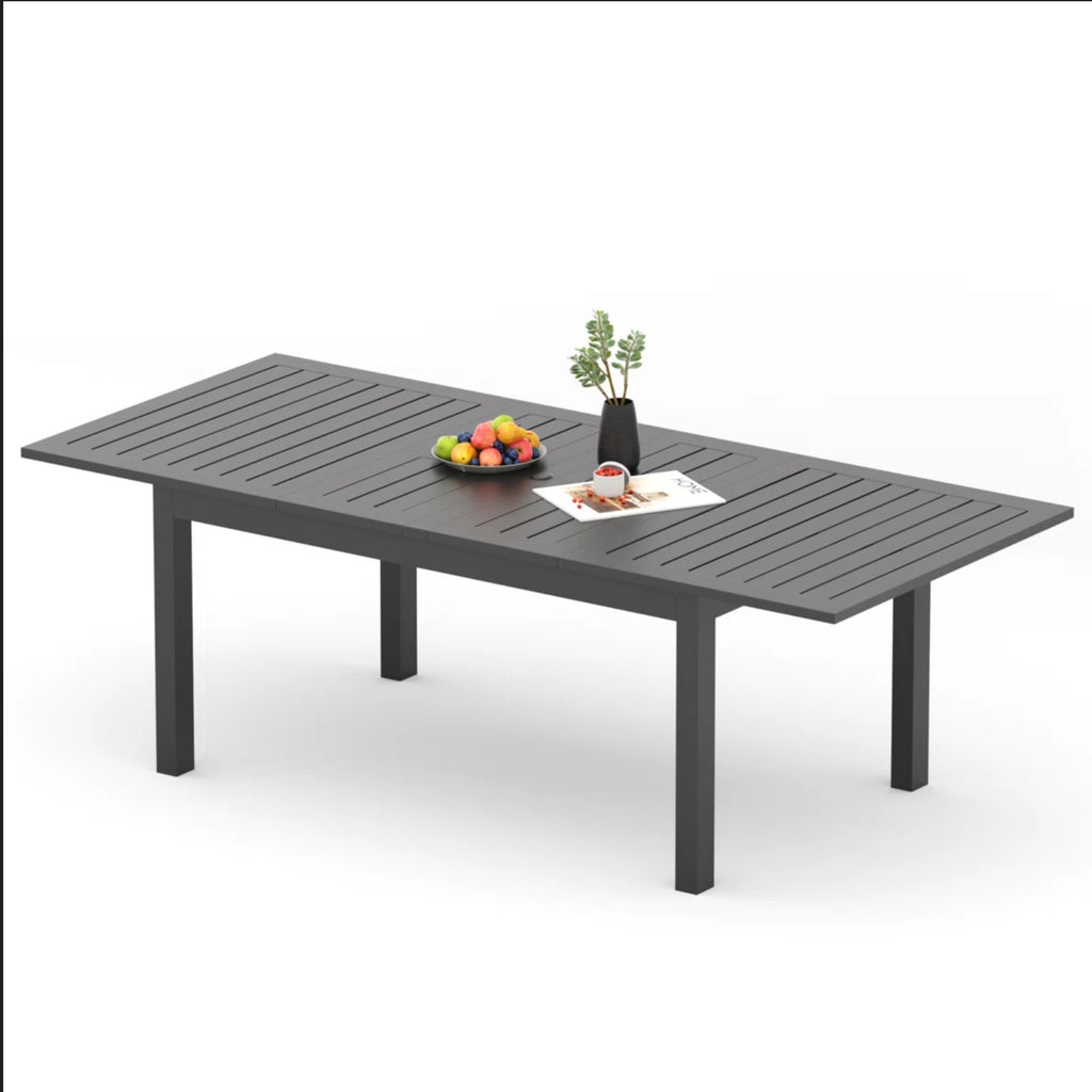63"-92" Extendable Aluminum Outdoor Dining Table