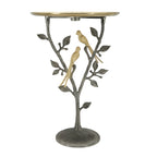 24-inch Metal Dual Bird Side Table