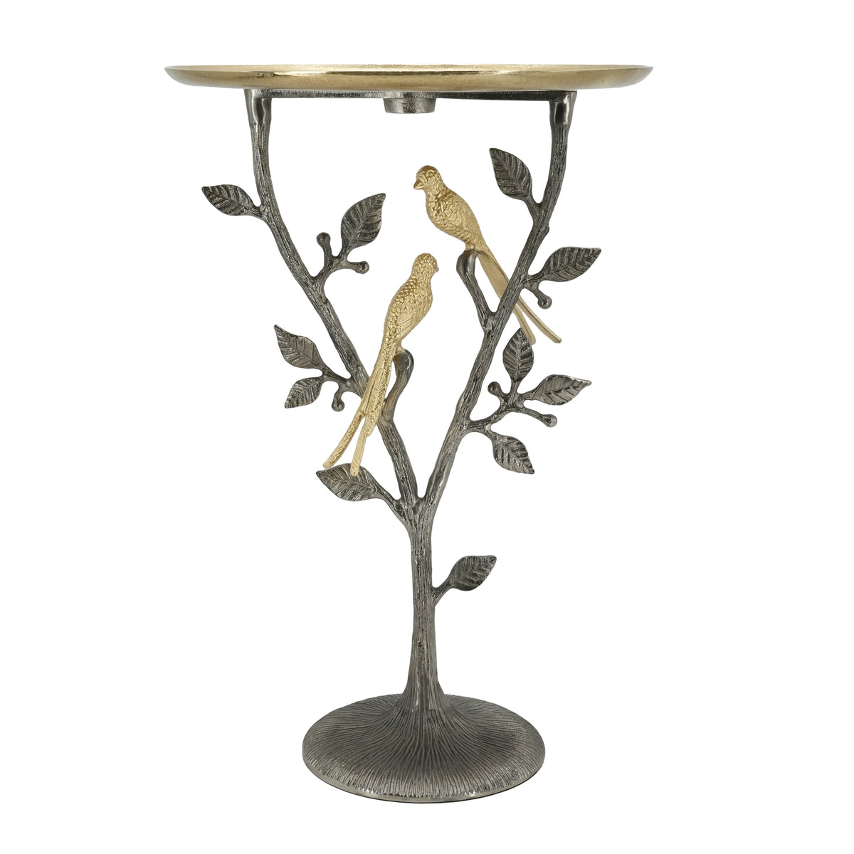 24-inch Metal Dual Bird Side Table