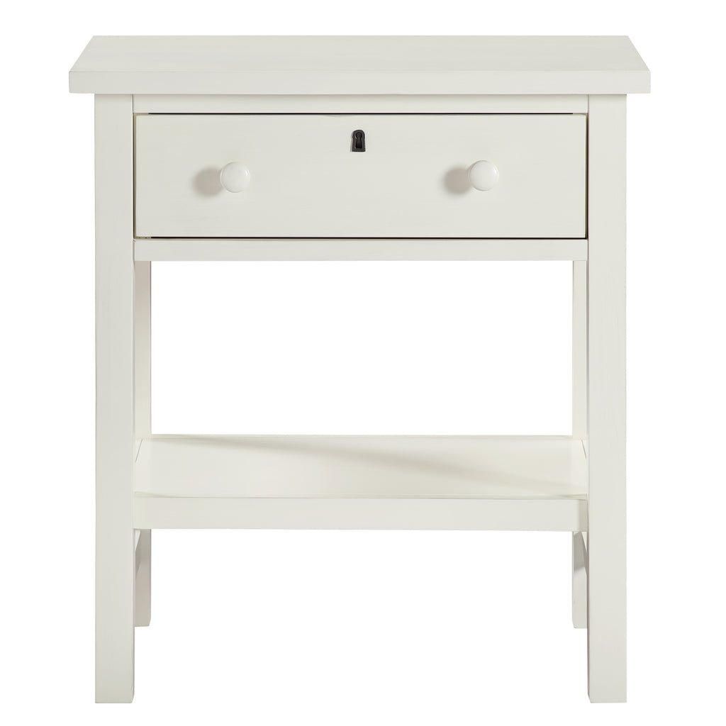 Finley 1-Drawer Storage Nightstand - Antique