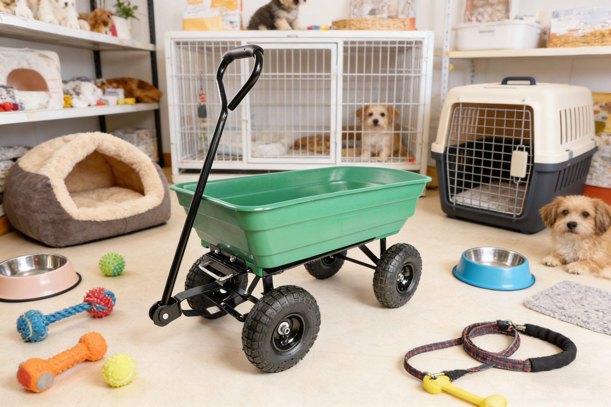 Folding Car Poly Garden Dump Truck with Steel Frame