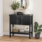 31.5" Entryway Console Table with Sliding Drawer Doors