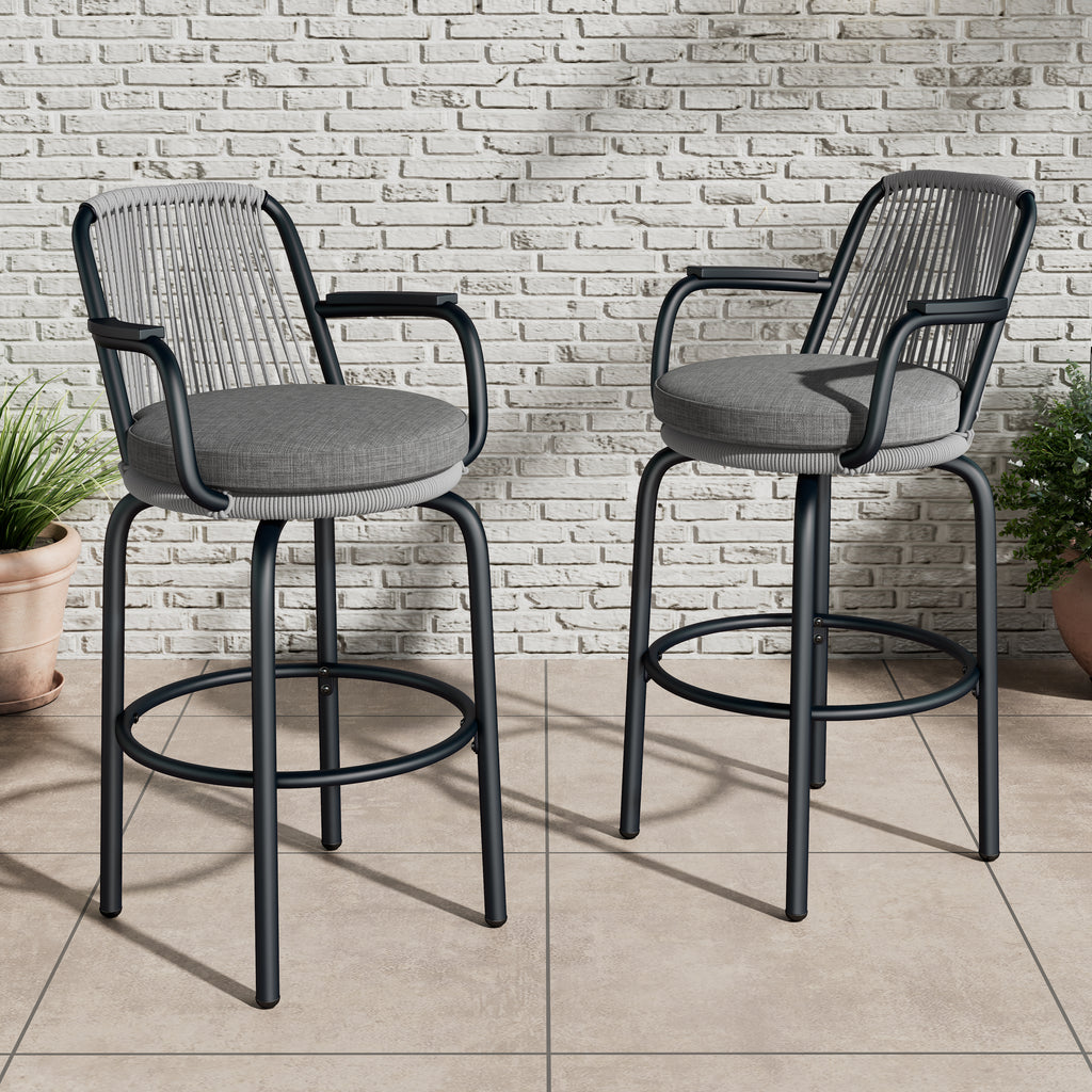 Outdoor Patio Bar Stools Set of 2