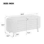 Modern Storage Ottoman Upholstered Storage Bench