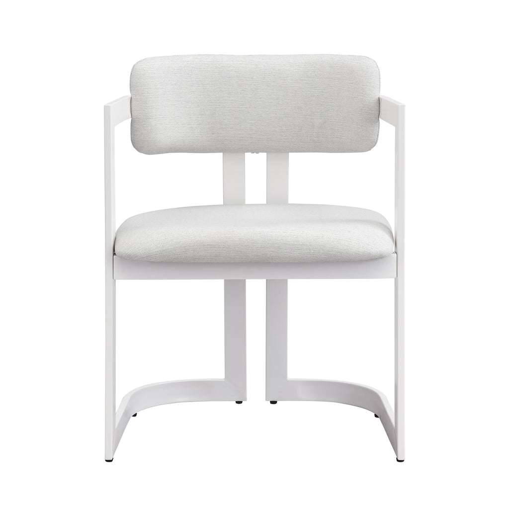 Upholstered Dining Chairs Set of 2, Fabric Armchairs