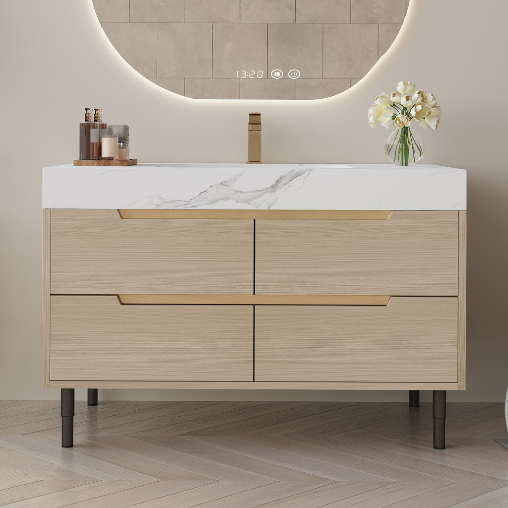 35.4" Modern Bathroom Vanity with Undermount Sink