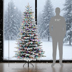 6.5ft Snow Flocked Artificial Christmas Tree