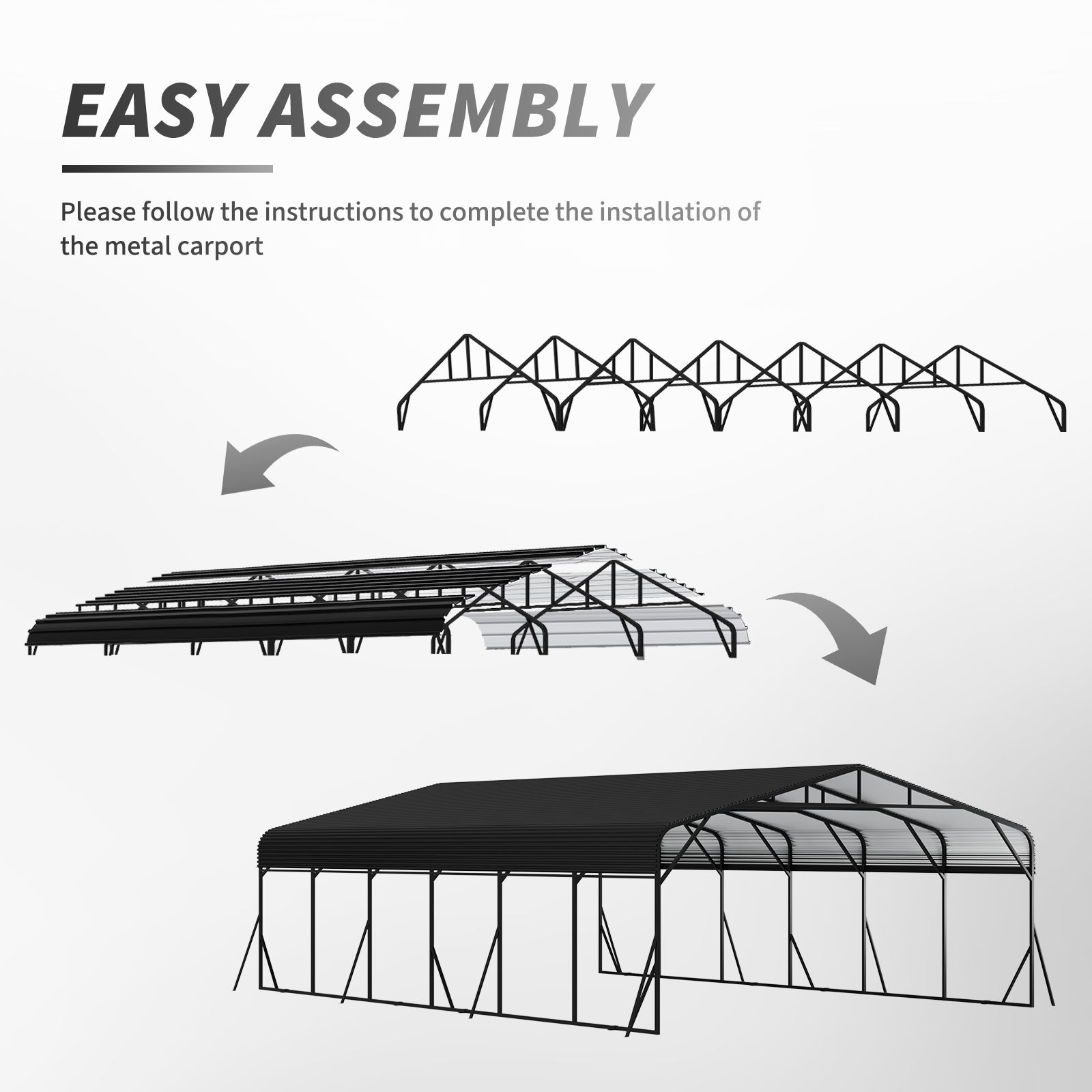 Heavy Duty 20'X30' Carport Canopy