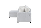 Ford Light Grey/White Reversible Pull Out Sofa Bed