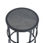 Ceramic Tile Side Table with Powder Coated Iron Frame
