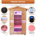 2000W Canadian Hemlock Double Outdoor Far Infrared Sauna Room