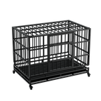 48 Inch Heavy Duty Indestructible Dog Crate with Wheels