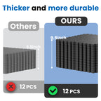 0.79 Inch Thick Gym Floor Mats, 12 Tiles