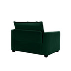 Green Corduroy Fabric Comfortable Single Chair Deep Seat Sofa