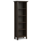 Amherst 24 Inch Solid Wood 5 Shelf Bookcase in Hickory