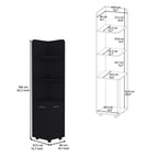 Corner Cabinet 62" Tall with 3-Tier Shelf and 2-Door