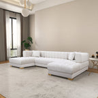 Marlow U-Shaped Velvet Sofa