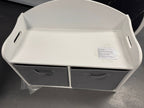 Kids Wooden Toy Box/Bench with Collapsible Fabric Drawers