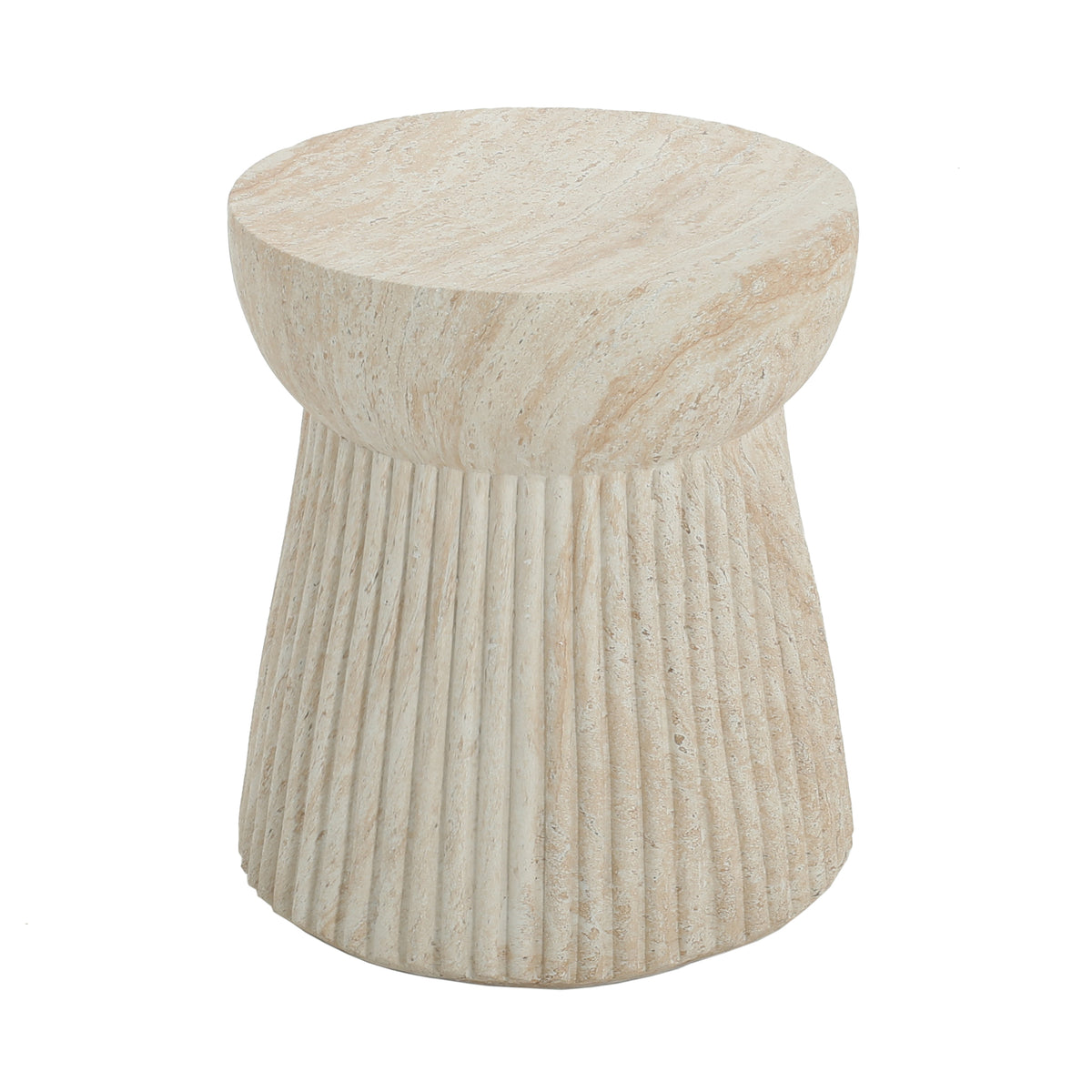 Porto Outdoor Club Chair And Concrete Travertine Side Table