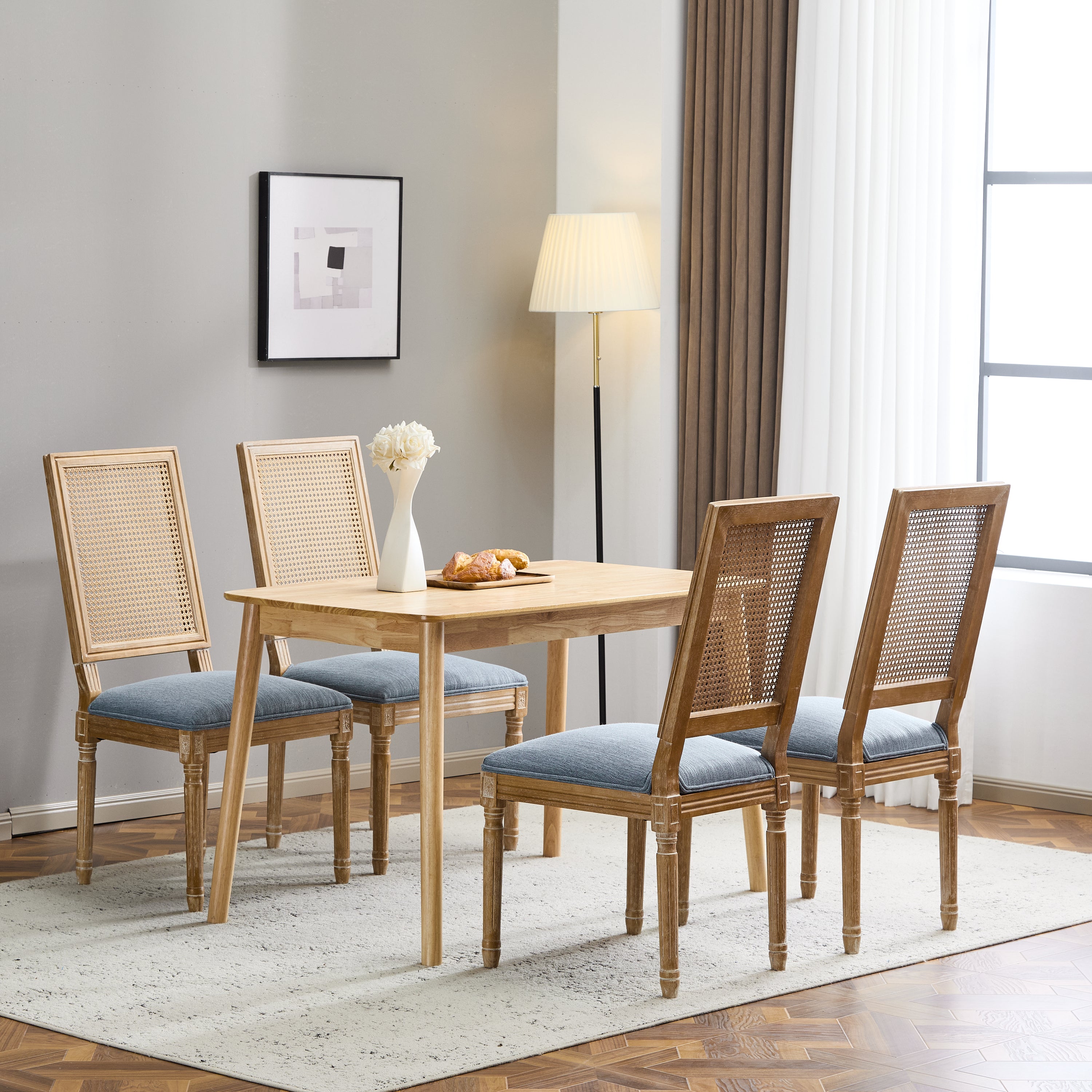 Set of 4 French Country Dining Chairs