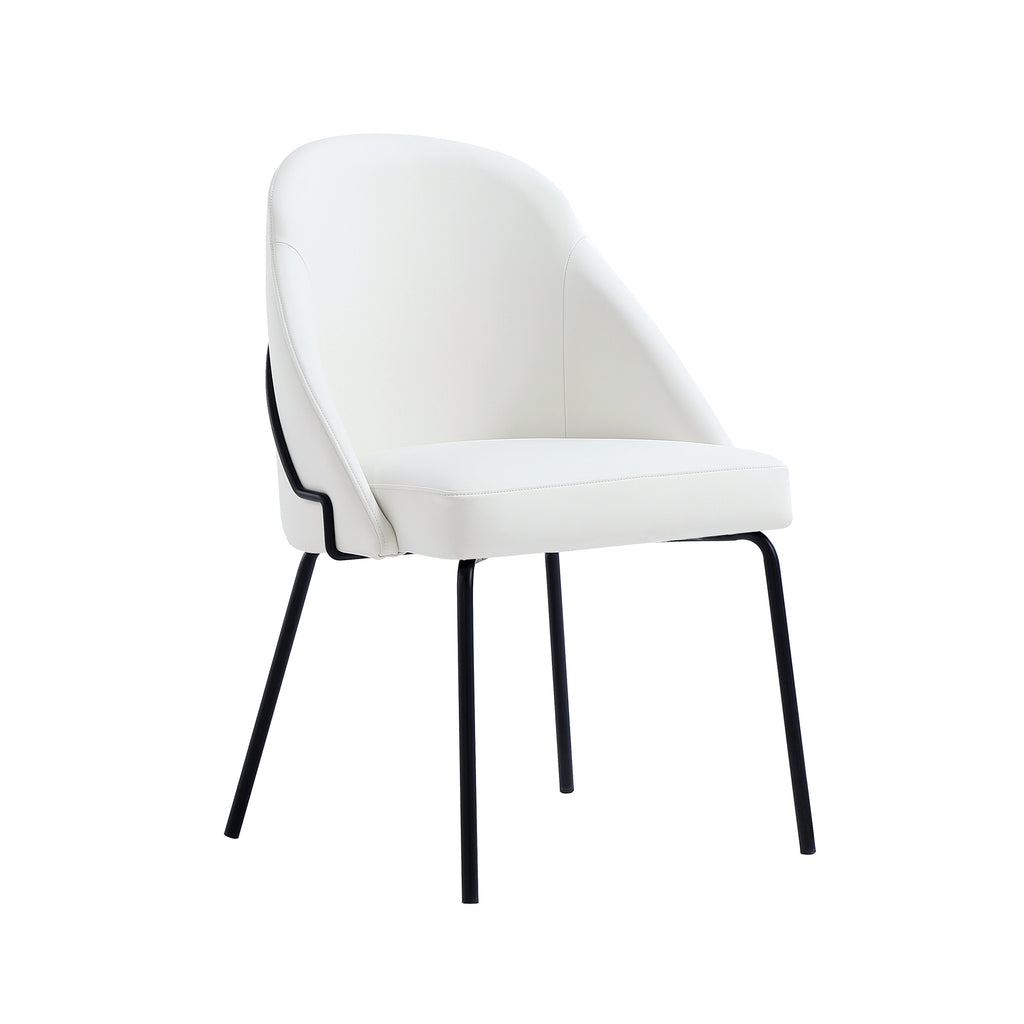 Gracie Metal Vegan Leather Dining Chair