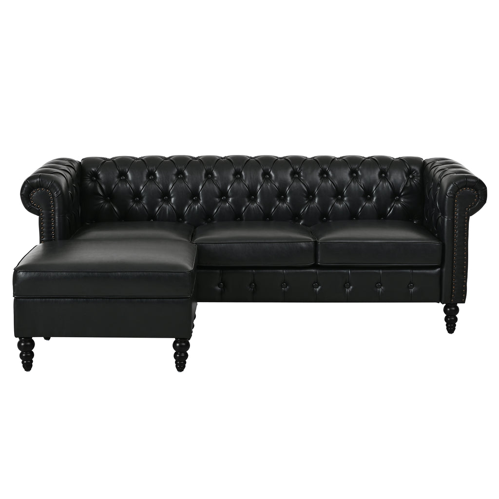 U-style 85" Modern 4-Seater L-Shaped Sectional Sofa