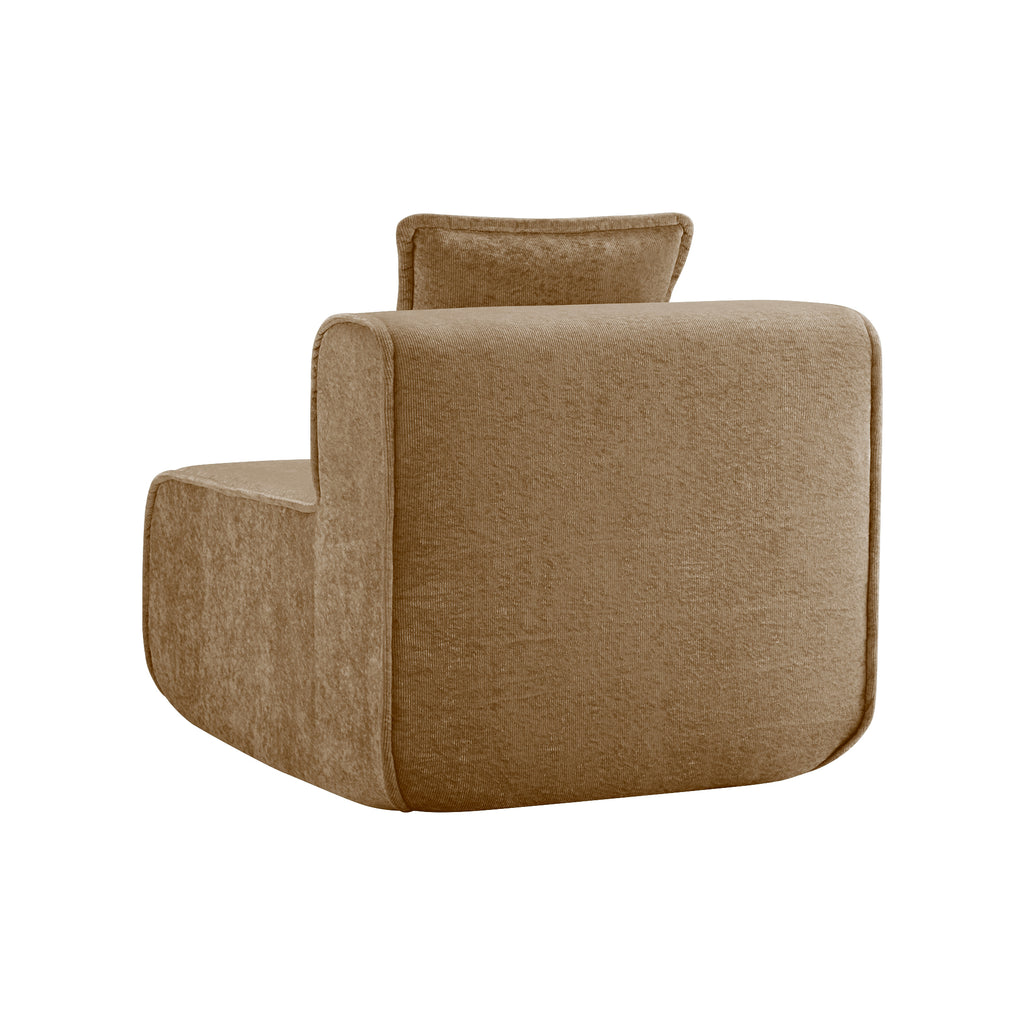 Armless Velvet Sofa