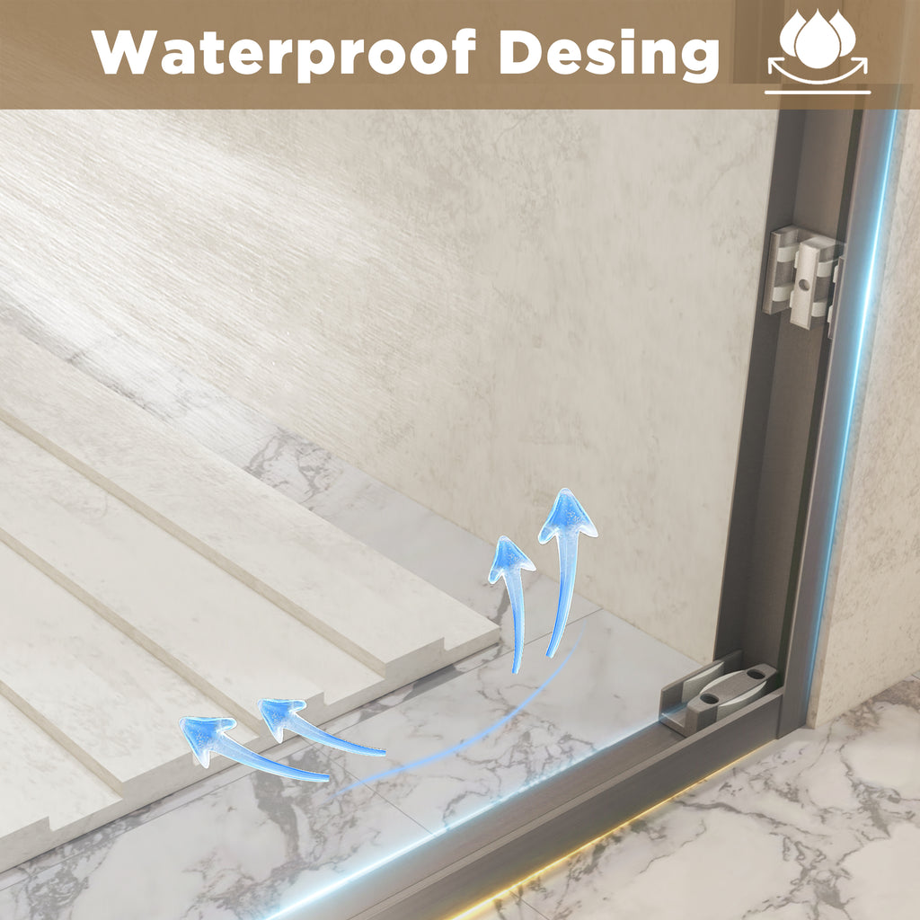 Tempered Glass Double Sliding Shower Door