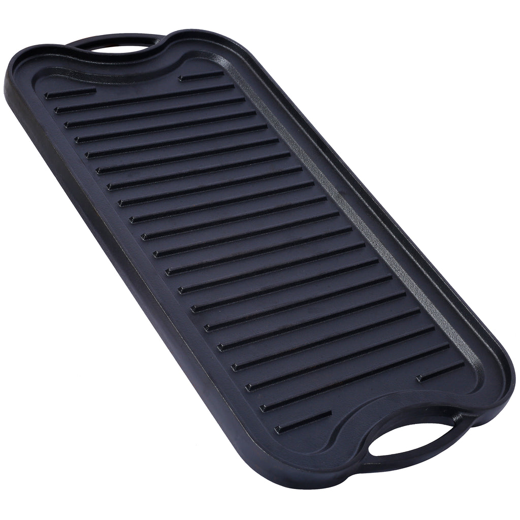 Pre-Seasoned Cast Iron Reversible Rectangular Grill/Griddle