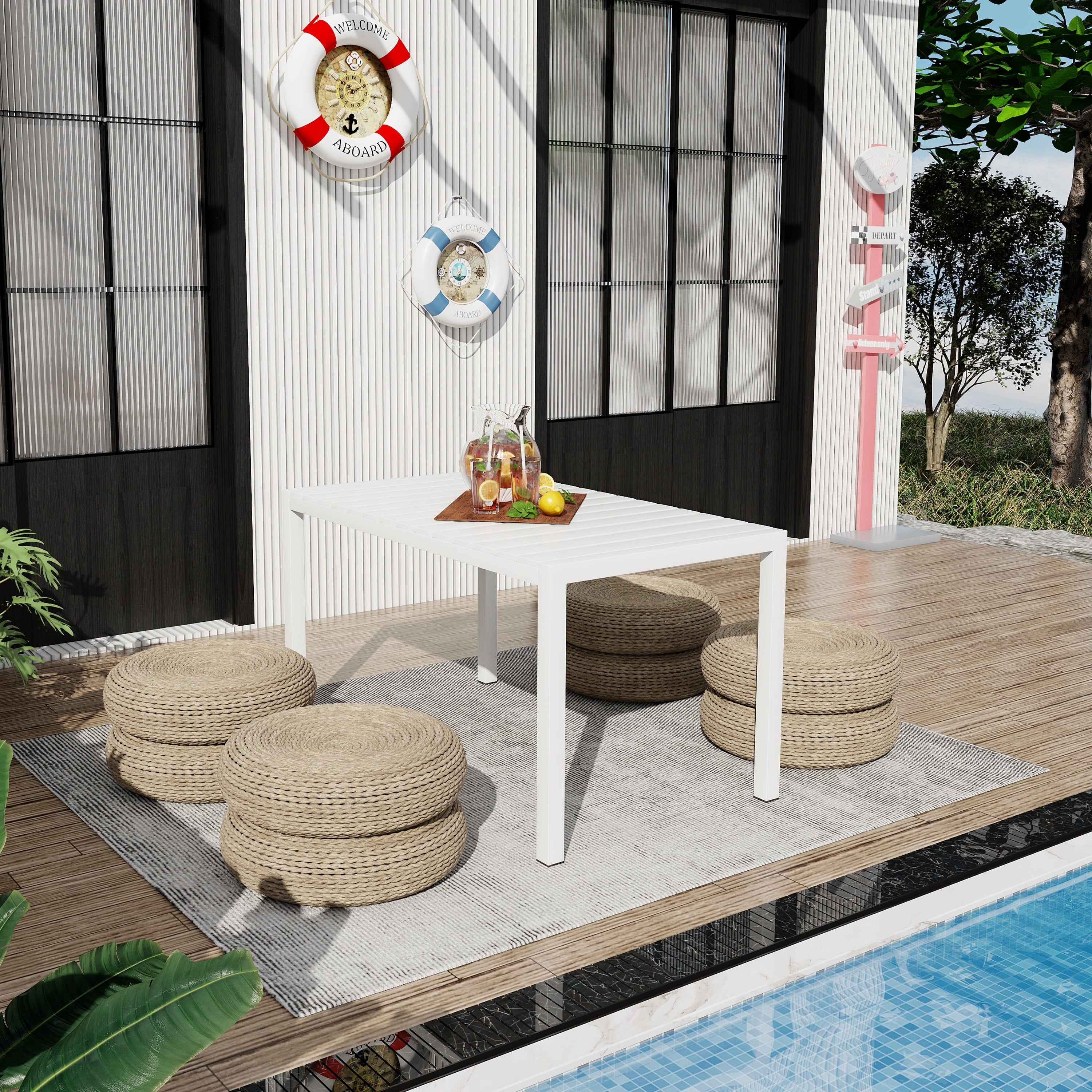 Summer 55 Inch Modern Long Table