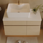 31.5 Inches Floating Single Small Bathroom Vanity with Sink