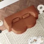Modern Floor Sofa with 2 Pillows