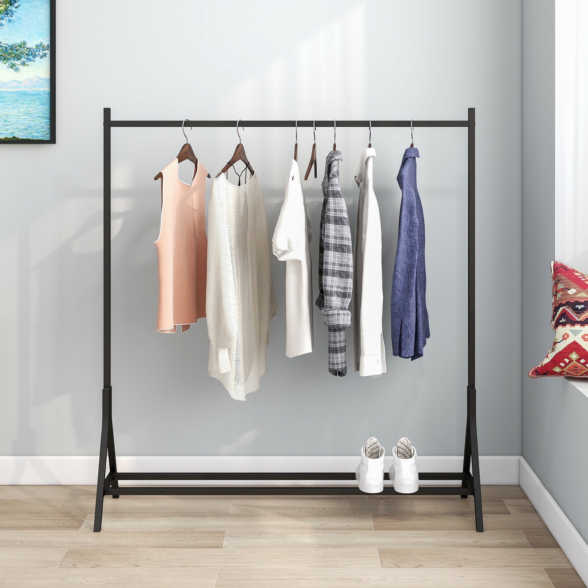 Freestanding Multi-Functional Garment Rack