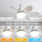 20-Inch Socket Fan Light Portable Ceiling Fan