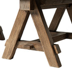 Hawthorne 48" Solid Reclaimed Elm Rectangular Trestle Coffee Table
