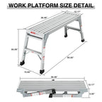 Portable Aluminum Work Platform Ladder