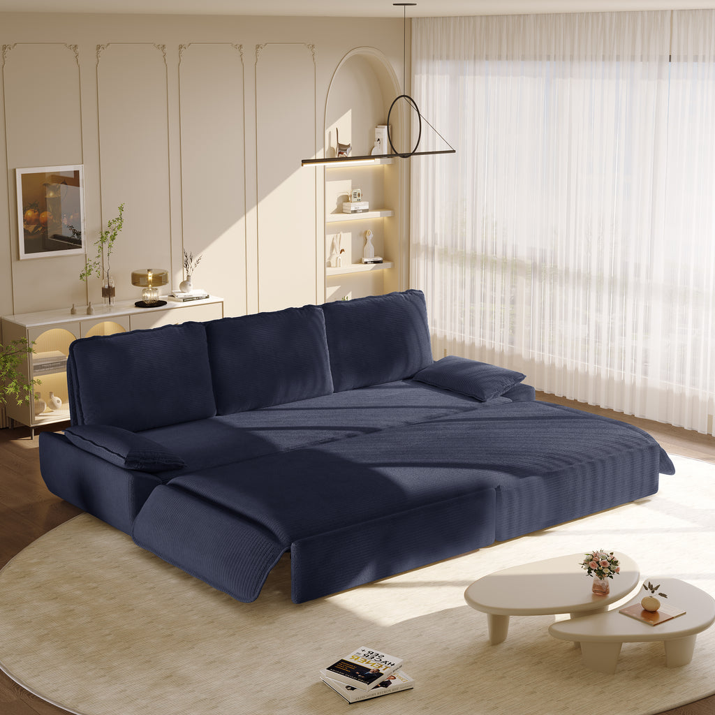 94.5" King Size 3-in-1 Convertible Sleeper Sofa Bed