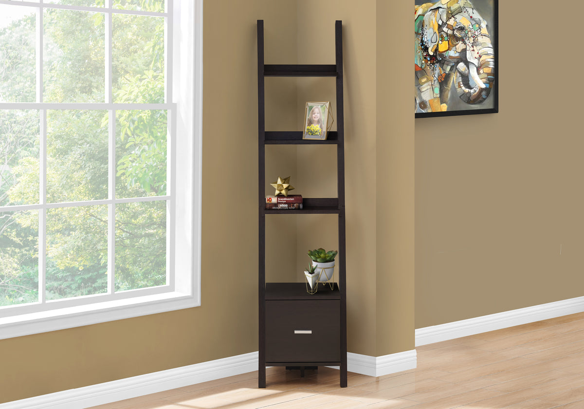 Stylish Corner Bookshelf - Perfect For Office & Bedroom